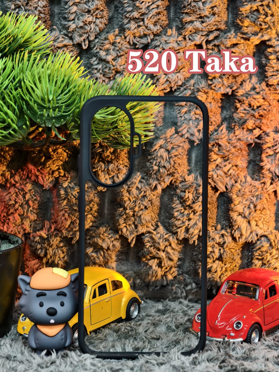 Turbo 4 Pro Black Soft Border Anti Yellow Transparent Back Cover